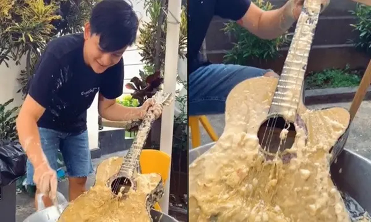 Viral Aksi Youtuber Gitar Goreng Geprek