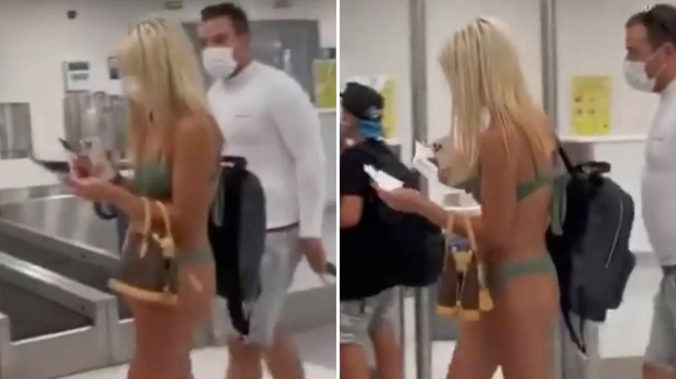 Viral Wanita ke Bandara Cuma Pakai Bikini